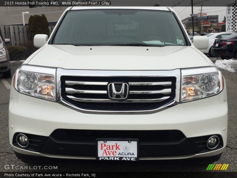 White Diamond Pearl / Gray 2015 Honda Pilot Touring 4WD