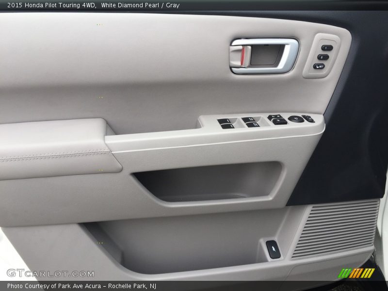 White Diamond Pearl / Gray 2015 Honda Pilot Touring 4WD