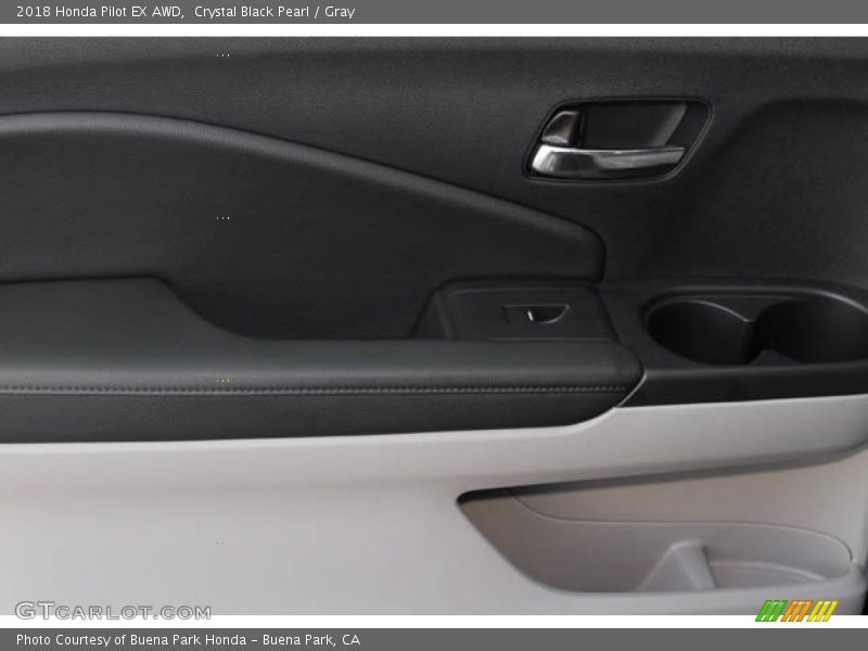 Crystal Black Pearl / Gray 2018 Honda Pilot EX AWD