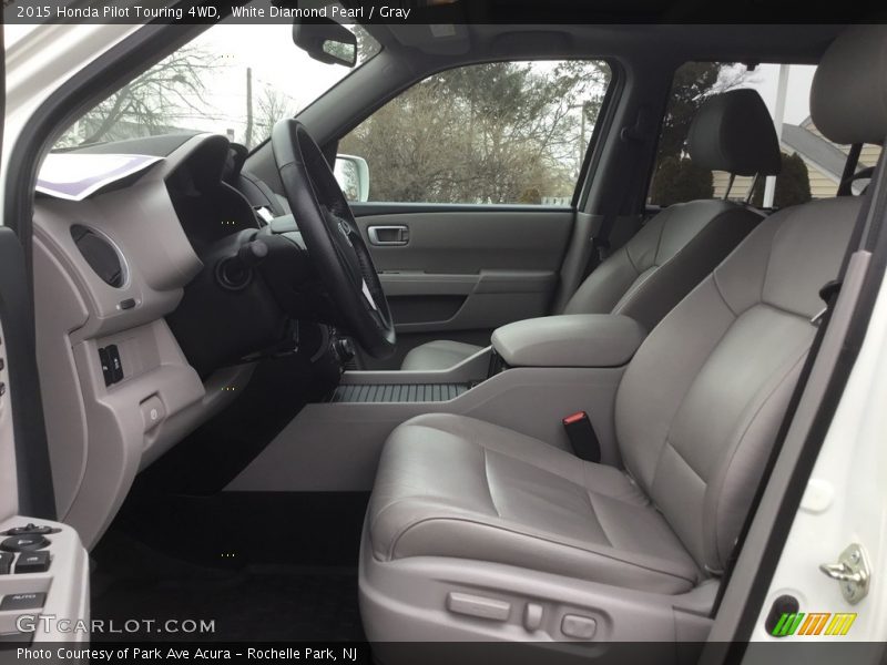 White Diamond Pearl / Gray 2015 Honda Pilot Touring 4WD