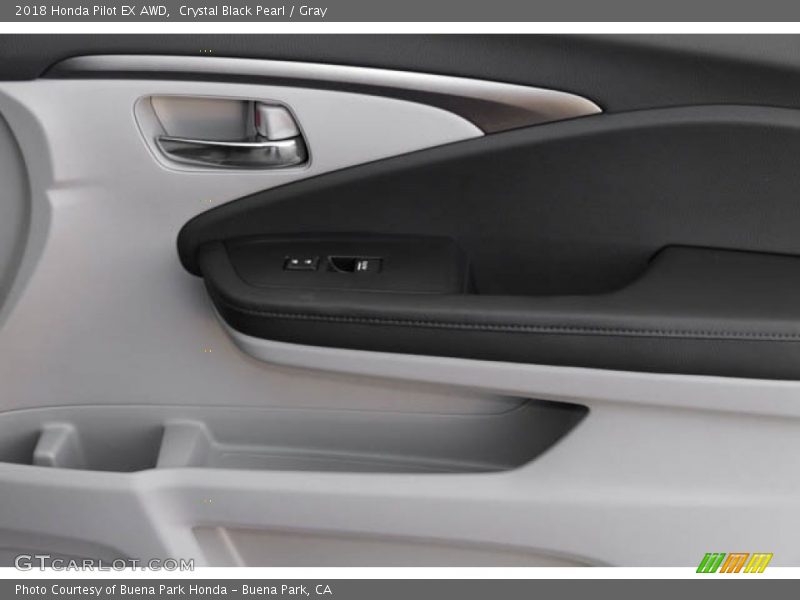 Crystal Black Pearl / Gray 2018 Honda Pilot EX AWD