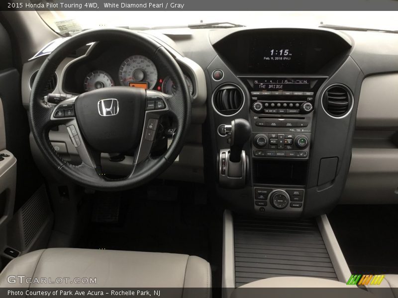 White Diamond Pearl / Gray 2015 Honda Pilot Touring 4WD