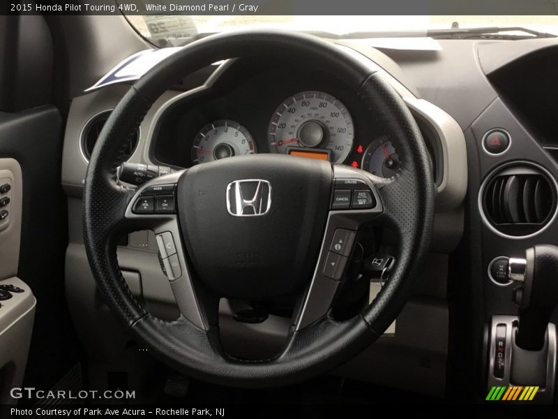 White Diamond Pearl / Gray 2015 Honda Pilot Touring 4WD