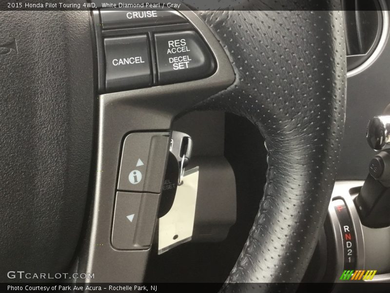 White Diamond Pearl / Gray 2015 Honda Pilot Touring 4WD