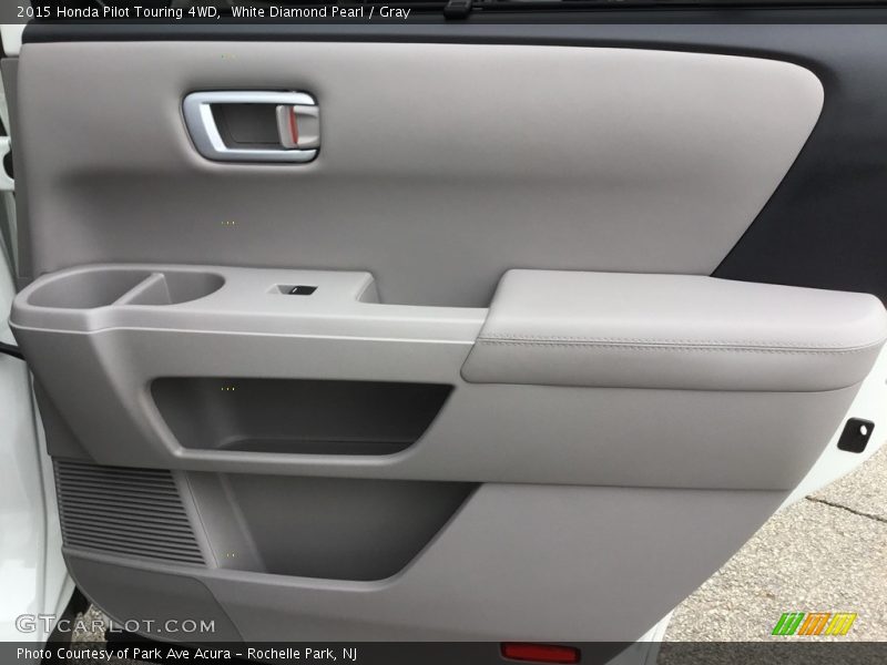 White Diamond Pearl / Gray 2015 Honda Pilot Touring 4WD