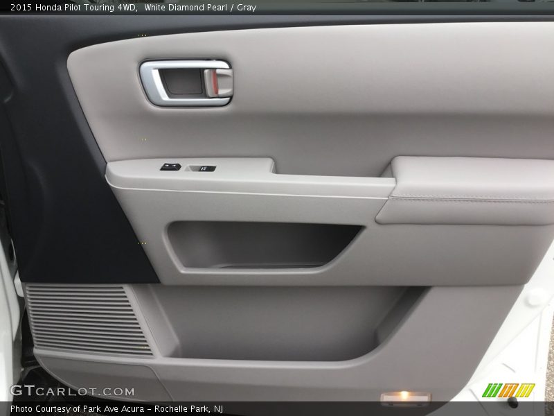 White Diamond Pearl / Gray 2015 Honda Pilot Touring 4WD