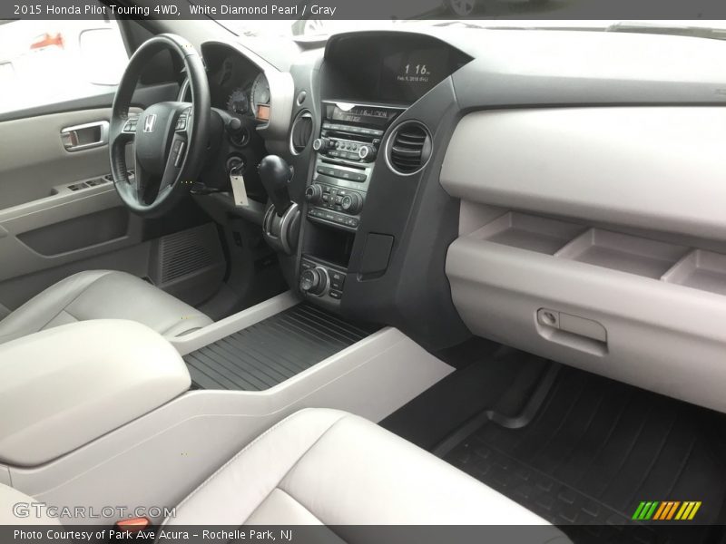 White Diamond Pearl / Gray 2015 Honda Pilot Touring 4WD