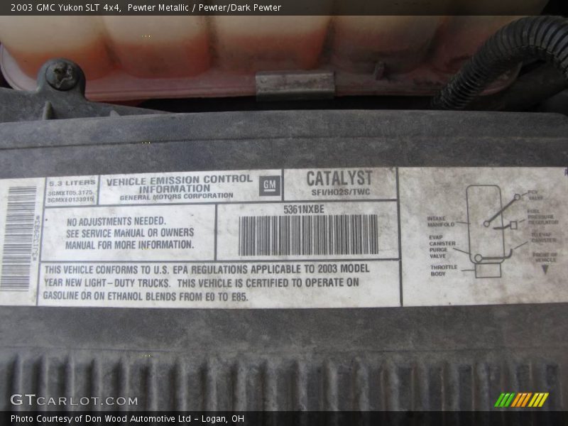 Pewter Metallic / Pewter/Dark Pewter 2003 GMC Yukon SLT 4x4