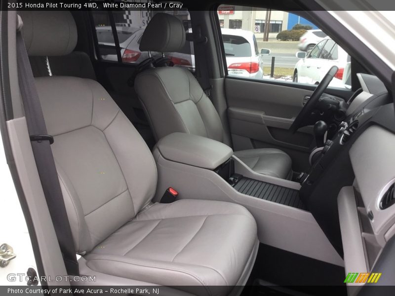 White Diamond Pearl / Gray 2015 Honda Pilot Touring 4WD