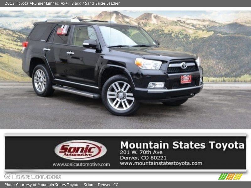 Black / Sand Beige Leather 2012 Toyota 4Runner Limited 4x4