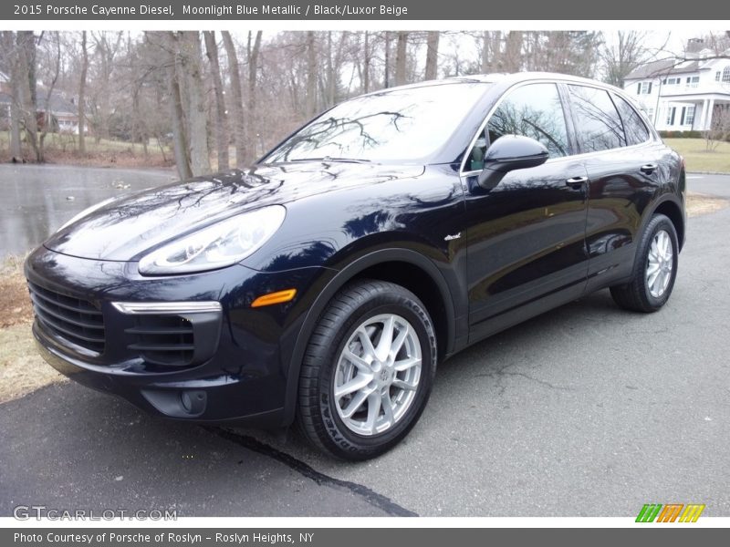 Moonlight Blue Metallic / Black/Luxor Beige 2015 Porsche Cayenne Diesel