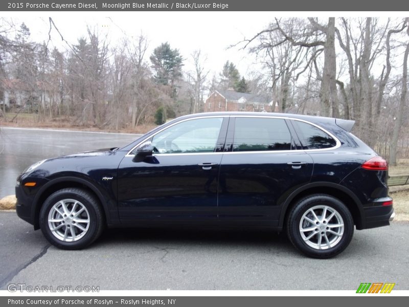 Moonlight Blue Metallic / Black/Luxor Beige 2015 Porsche Cayenne Diesel