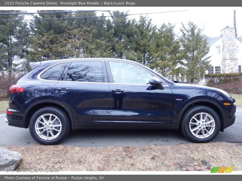Moonlight Blue Metallic / Black/Luxor Beige 2015 Porsche Cayenne Diesel