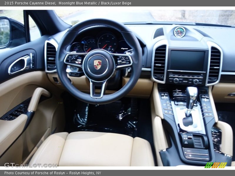 Moonlight Blue Metallic / Black/Luxor Beige 2015 Porsche Cayenne Diesel