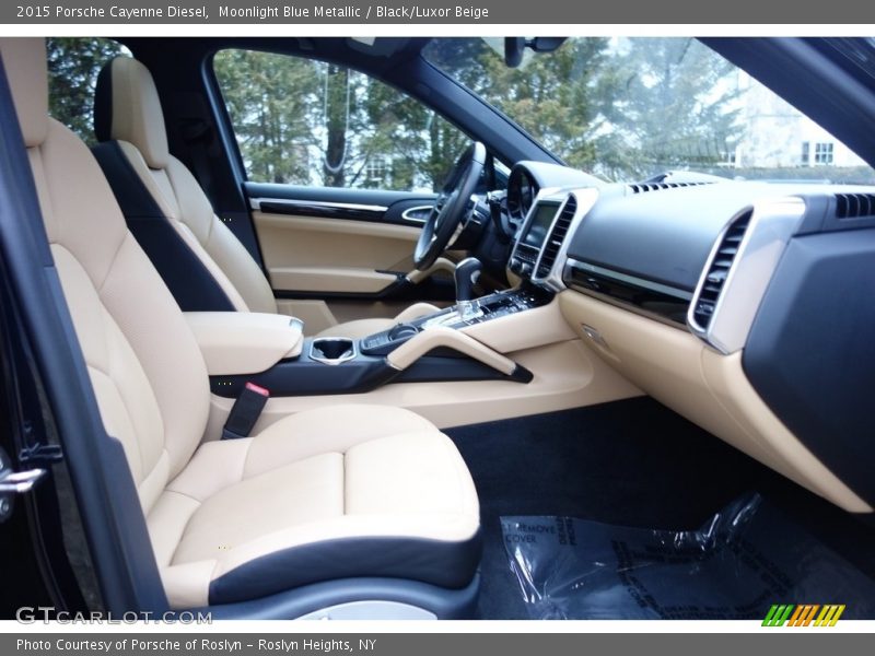 Moonlight Blue Metallic / Black/Luxor Beige 2015 Porsche Cayenne Diesel
