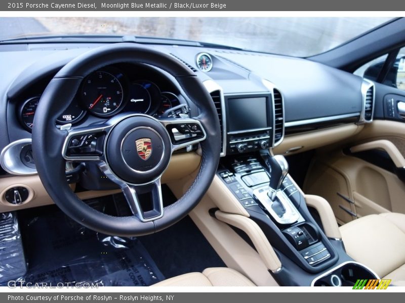 Moonlight Blue Metallic / Black/Luxor Beige 2015 Porsche Cayenne Diesel
