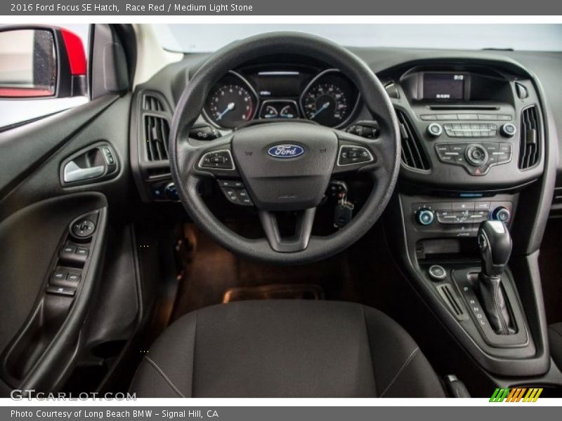 Race Red / Medium Light Stone 2016 Ford Focus SE Hatch