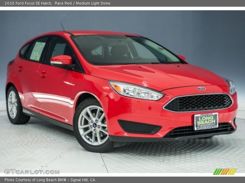 Race Red / Medium Light Stone 2016 Ford Focus SE Hatch