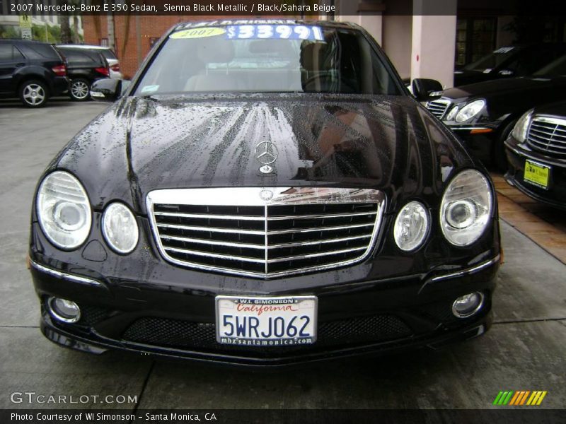 Sienna Black Metallic / Black/Sahara Beige 2007 Mercedes-Benz E 350 Sedan