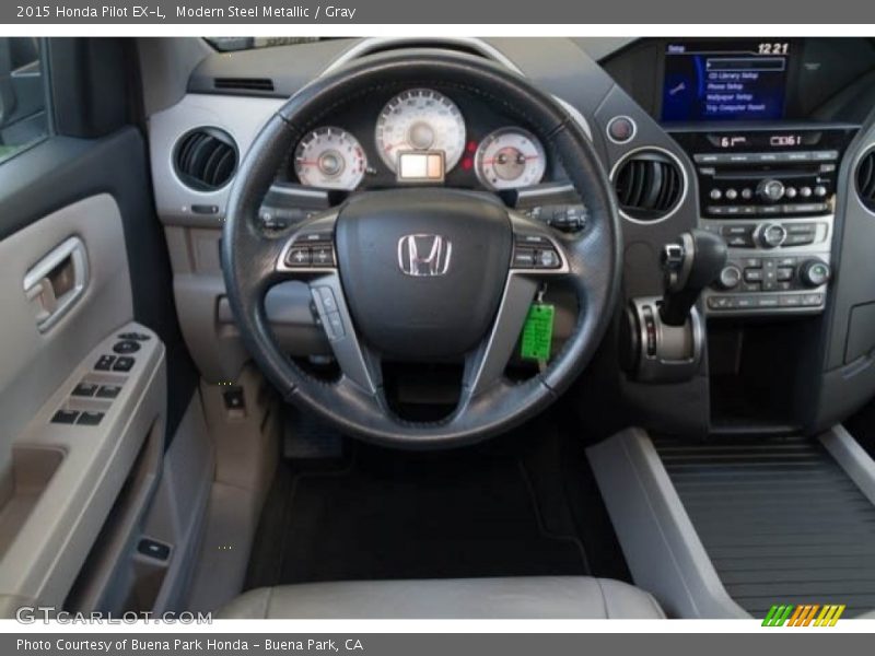 Modern Steel Metallic / Gray 2015 Honda Pilot EX-L