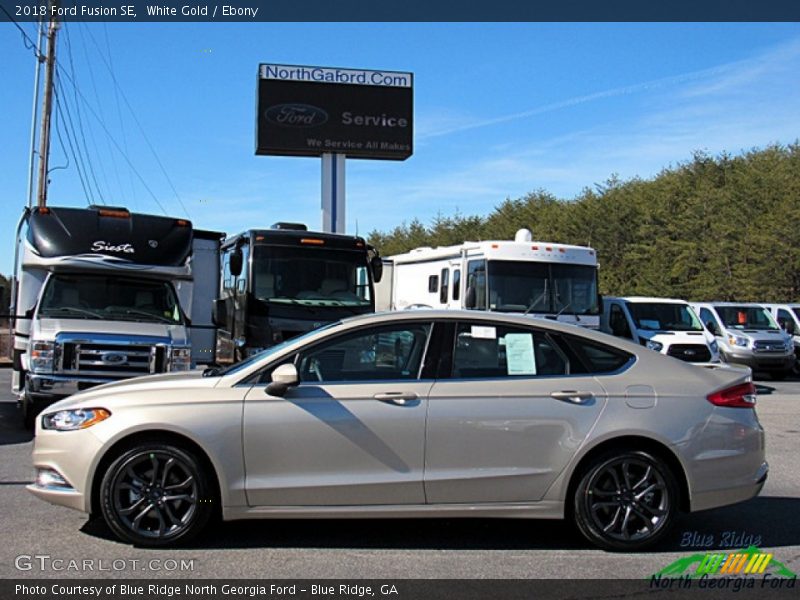 White Gold / Ebony 2018 Ford Fusion SE