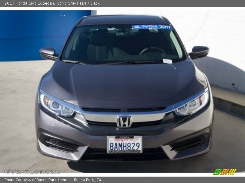 Sonic Gray Pearl / Black 2017 Honda Civic LX Sedan