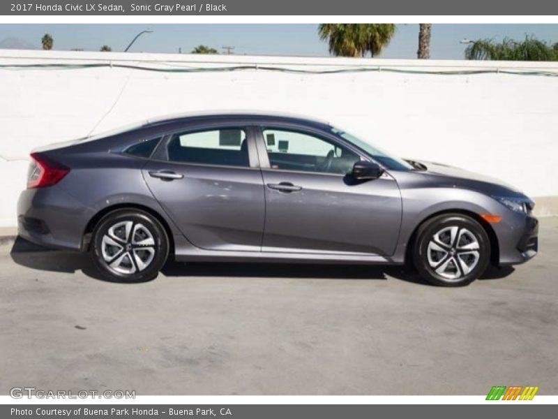 Sonic Gray Pearl / Black 2017 Honda Civic LX Sedan