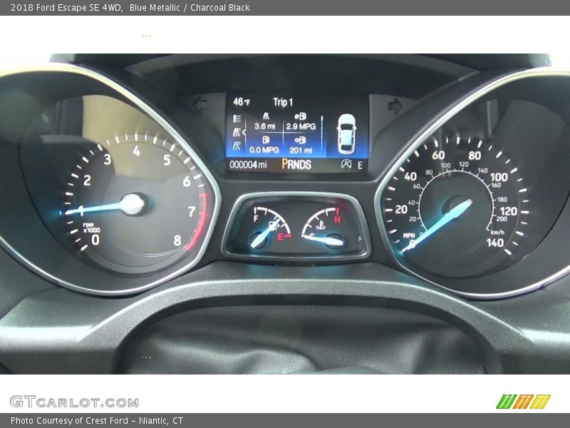 Blue Metallic / Charcoal Black 2018 Ford Escape SE 4WD