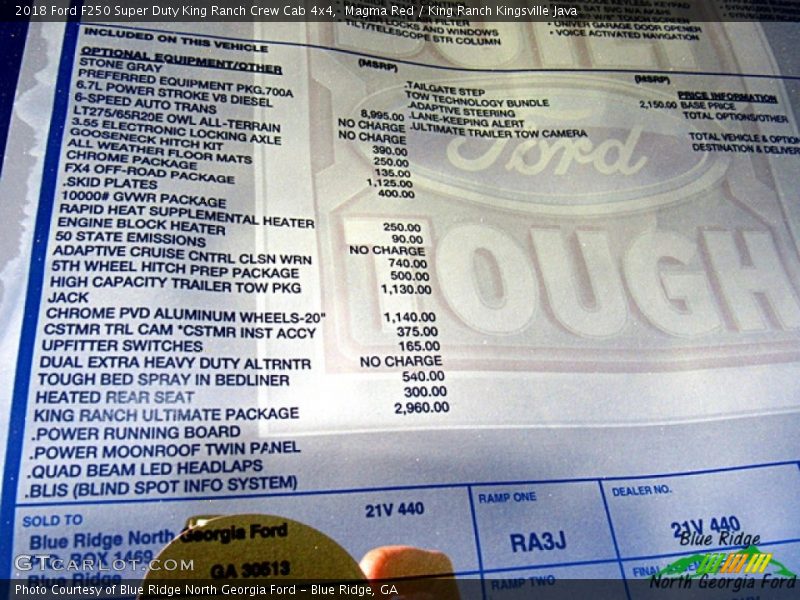 Magma Red / King Ranch Kingsville Java 2018 Ford F250 Super Duty King Ranch Crew Cab 4x4