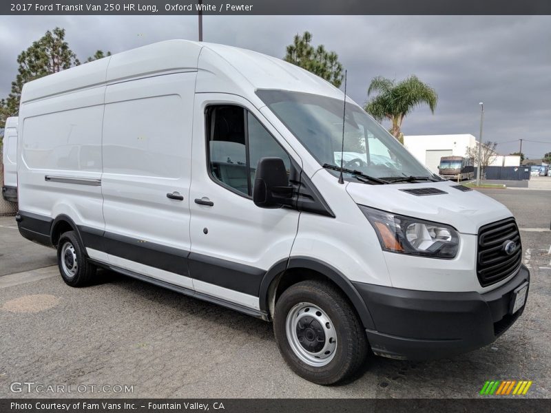 Oxford White / Pewter 2017 Ford Transit Van 250 HR Long