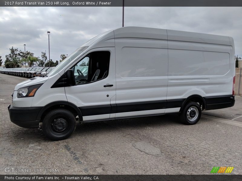 Oxford White / Pewter 2017 Ford Transit Van 250 HR Long