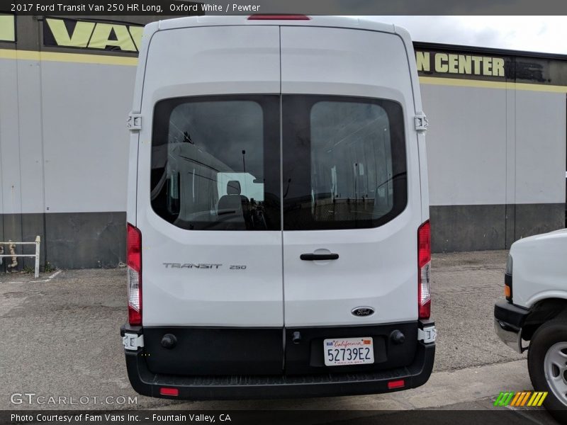 Oxford White / Pewter 2017 Ford Transit Van 250 HR Long
