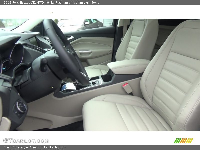 White Platinum / Medium Light Stone 2018 Ford Escape SEL 4WD