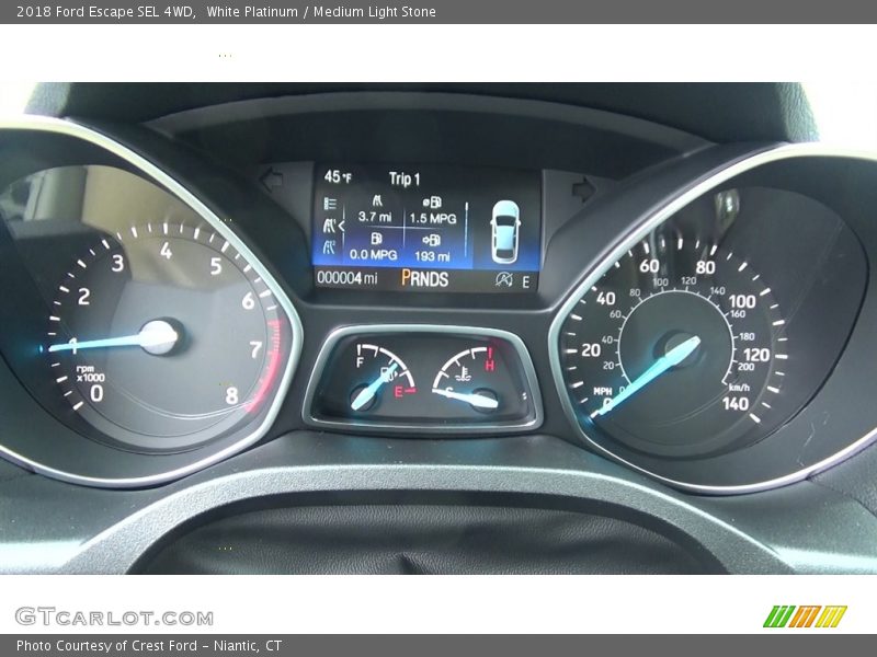 White Platinum / Medium Light Stone 2018 Ford Escape SEL 4WD