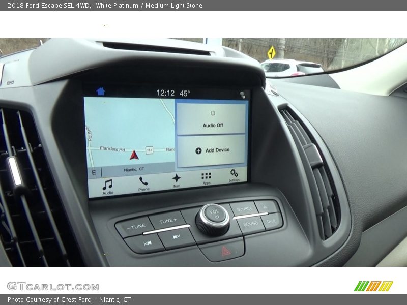 White Platinum / Medium Light Stone 2018 Ford Escape SEL 4WD