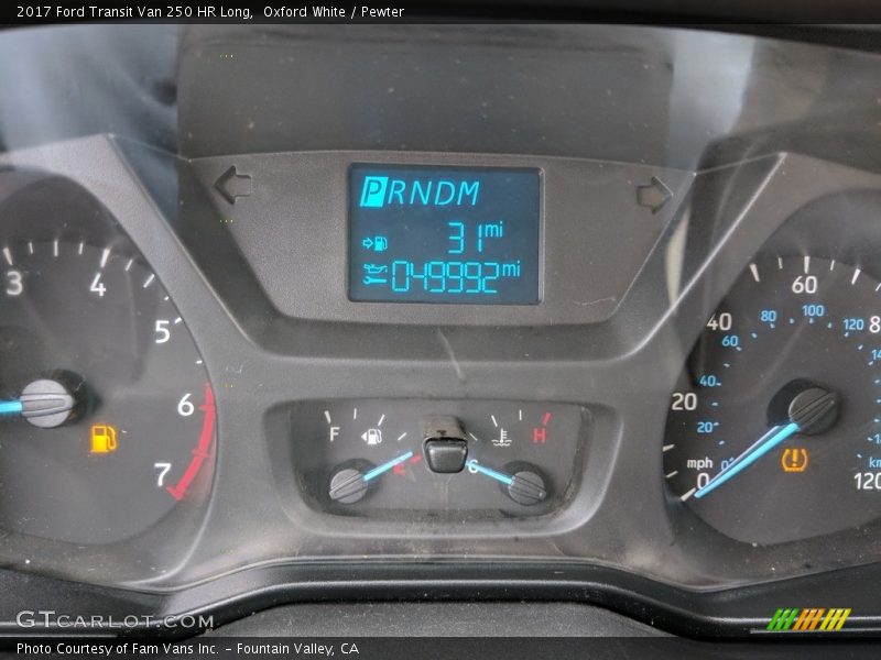 Oxford White / Pewter 2017 Ford Transit Van 250 HR Long