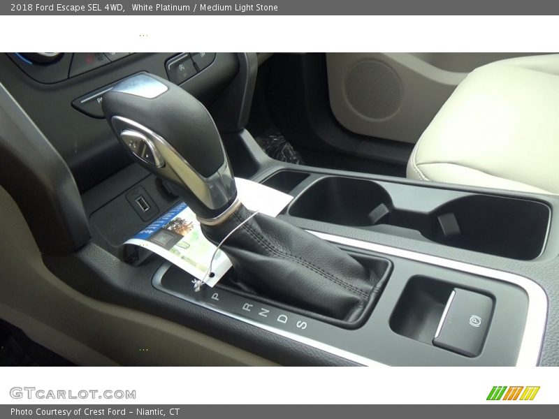 White Platinum / Medium Light Stone 2018 Ford Escape SEL 4WD