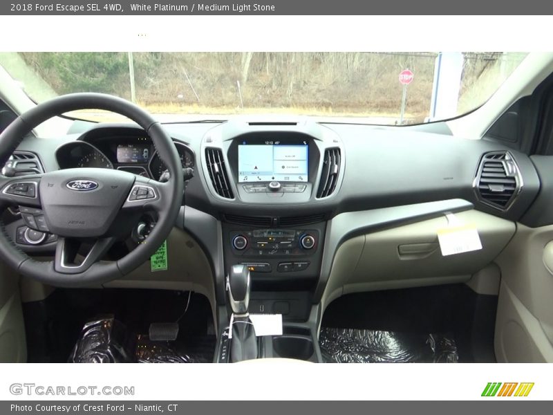 White Platinum / Medium Light Stone 2018 Ford Escape SEL 4WD