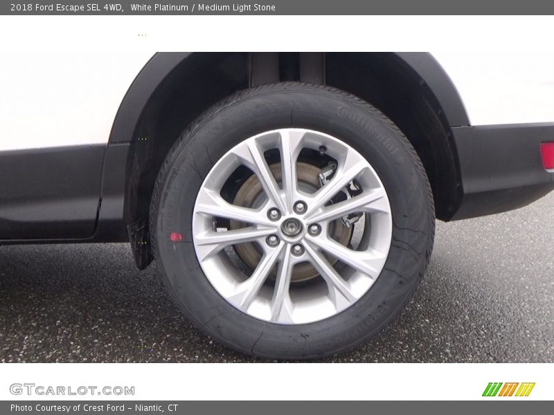 White Platinum / Medium Light Stone 2018 Ford Escape SEL 4WD