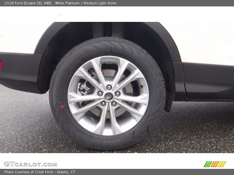 White Platinum / Medium Light Stone 2018 Ford Escape SEL 4WD
