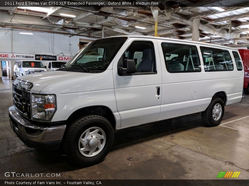 Oxford White / Medium Flint 2011 Ford E Series Van E350 XLT Extended Passenger