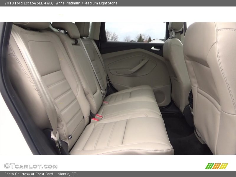 White Platinum / Medium Light Stone 2018 Ford Escape SEL 4WD