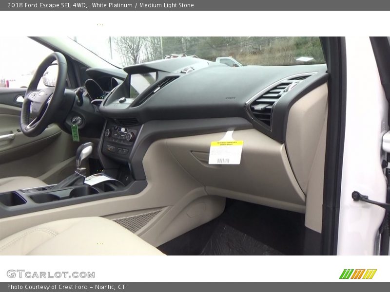 White Platinum / Medium Light Stone 2018 Ford Escape SEL 4WD