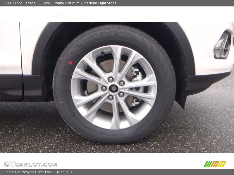 White Platinum / Medium Light Stone 2018 Ford Escape SEL 4WD