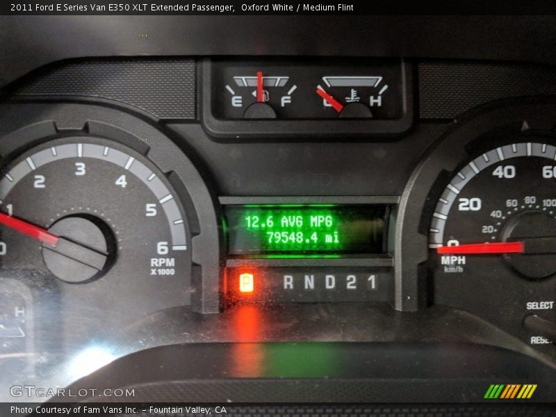 Oxford White / Medium Flint 2011 Ford E Series Van E350 XLT Extended Passenger