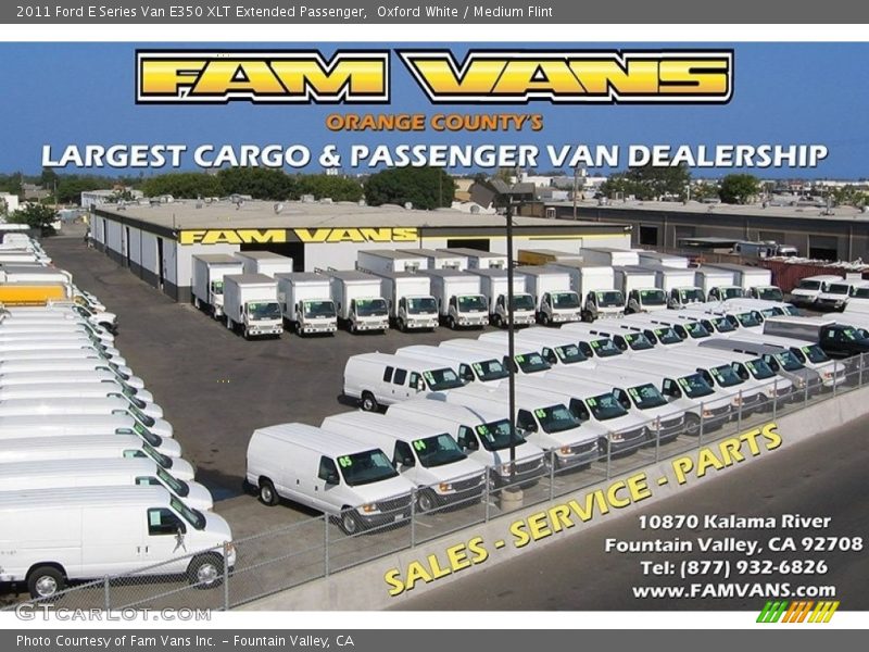 Oxford White / Medium Flint 2011 Ford E Series Van E350 XLT Extended Passenger