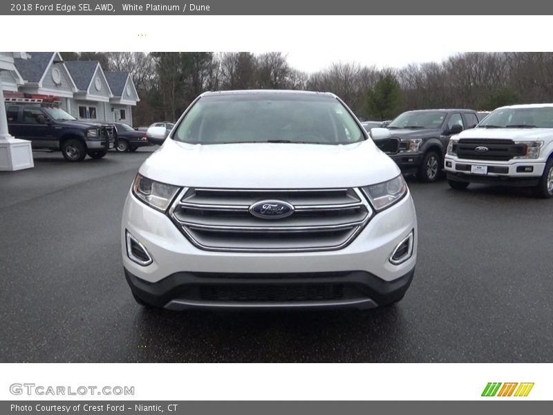 White Platinum / Dune 2018 Ford Edge SEL AWD
