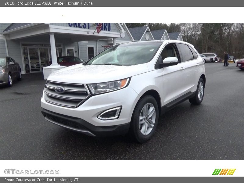 White Platinum / Dune 2018 Ford Edge SEL AWD