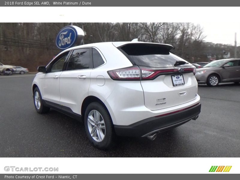 White Platinum / Dune 2018 Ford Edge SEL AWD