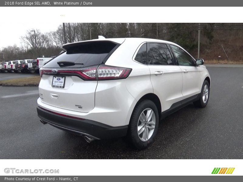 White Platinum / Dune 2018 Ford Edge SEL AWD